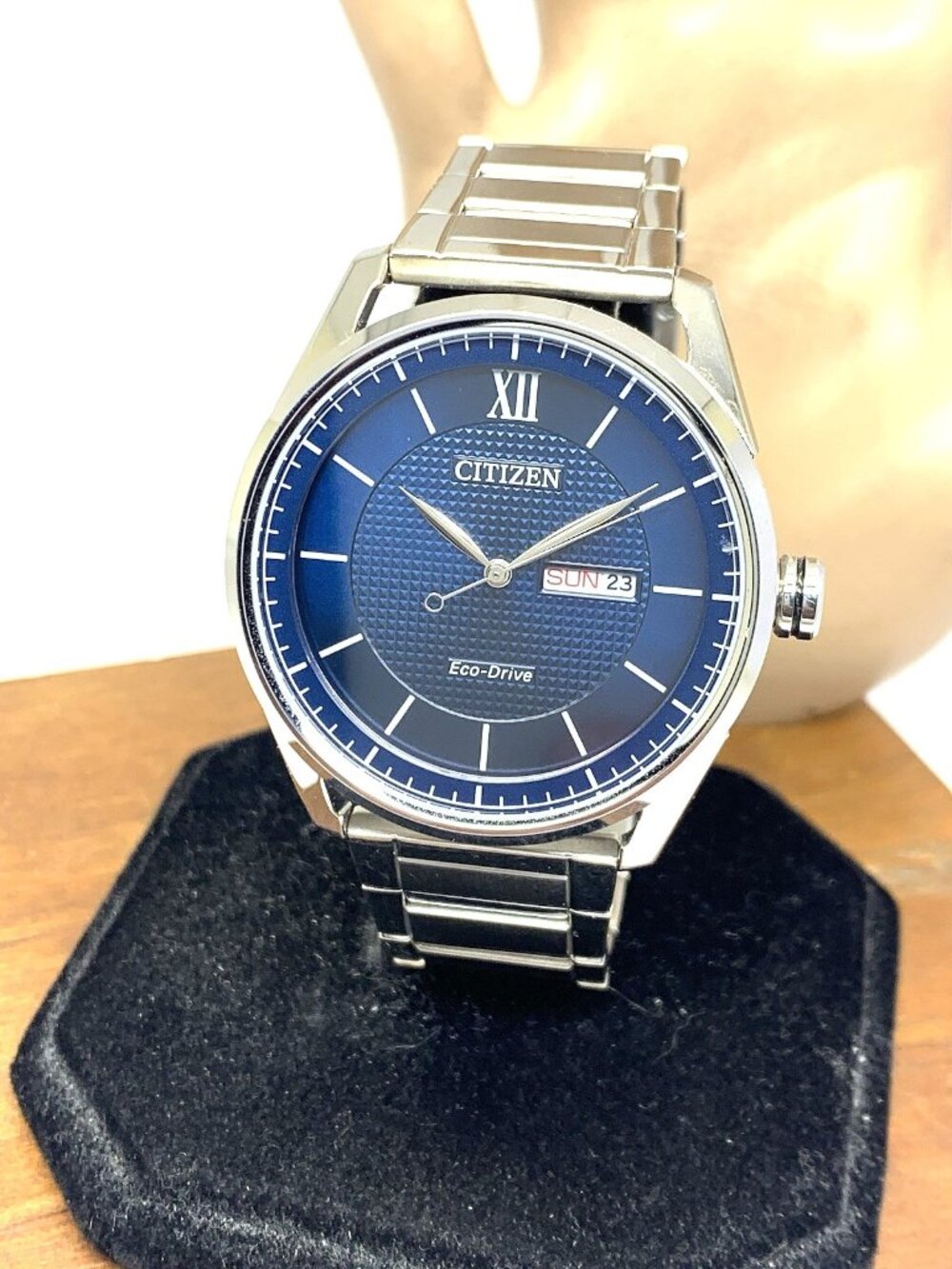 Citizen Men's Watch AW0081-54L Eco Drive Blue Dial Silver Stainless Steel 42mm
